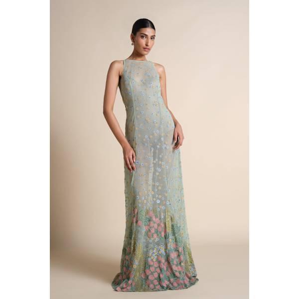 Anita Dongre-Lakeforest Embroidered Gown - Sage