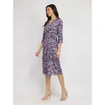 FableStreet-Floral Sheath Dress - Purple