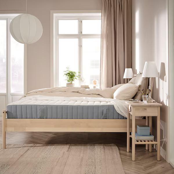 IKEA-Pocket sprung mattress, firm/light blue
