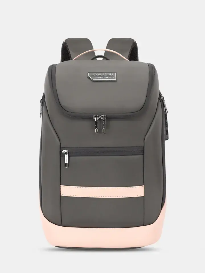 Lavie-Sport Emperor 24L Anti-theft Laptop Backpack For Men & Women - Pink/Grey Colour