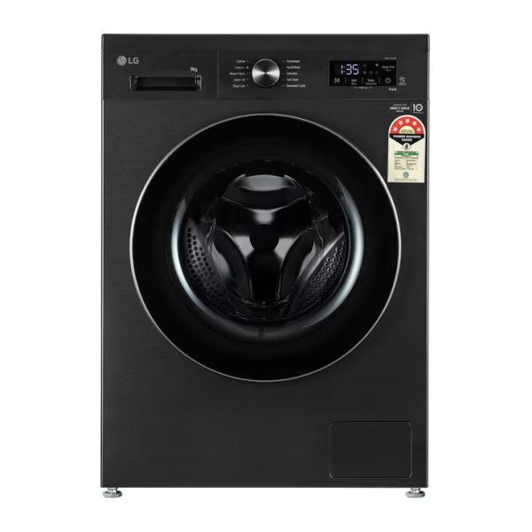 LG-9KG Front Load Washing Machine, Inverter Direct Drive, Platinum Black