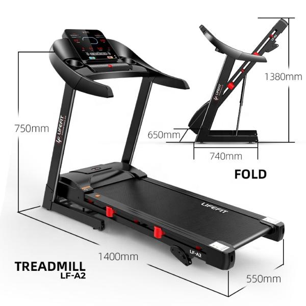 LifeFit-LF A2 Manual Incline 2.5HP-5HP Peak DC Treadmill for Home use