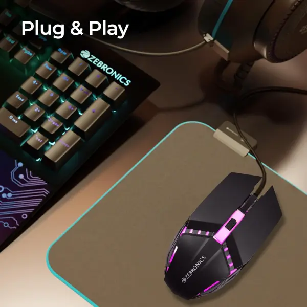 ZEBRONICS PHERO Wired Gaming Mouse with up to 1600 DPI