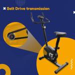 PoweMax-BU-510 Magnetic Upright Bike with LCD Display