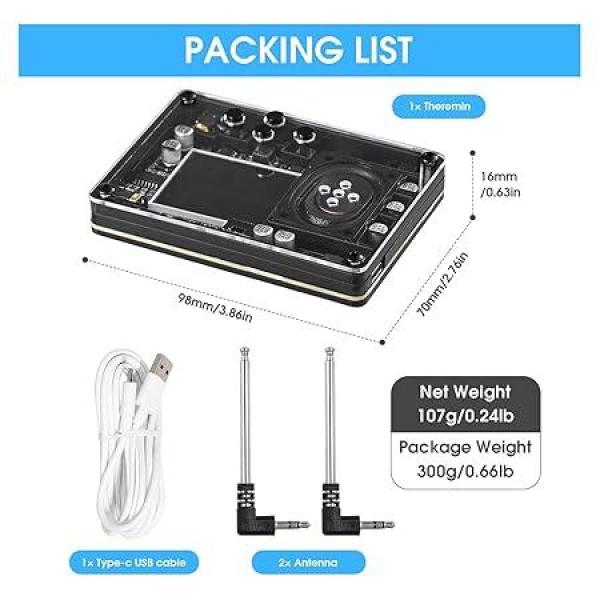 Theremin-Instrument Kit - Innovative Mini Electronic Musical Instrument with Display