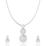 ANAYRA 925 Sterling Silver Fancy Pendant Set for Women | Hallmark Certified Silver Pendant Set