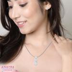 ANAYRA 925 Sterling Silver Fancy Pendant Set for Women | Hallmark Certified Silver Pendant Set