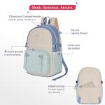 Genie Lit Casual Backpack For Girls|17 Inch-18 Litres With laptop Compartment, Back pocket, Side Pockets with Padded Shoulders