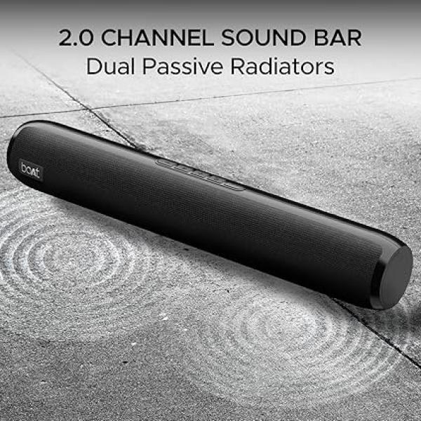 boAt Aavante Bar 610, 25W Signature Sound, 2.0 CH with Dual Passive Radiators, 7 HRS Battery, Sleek Design