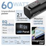 Boult Newly Launched Bassbox X60 2.1 Channel Soundbar with 60W Output, BoomX Dual Dynamic Drivers