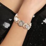 ZAVERI PEARLS Set Of 2 Multi-Colour Enamel Multistrand Beaded Kundan & Dazzling Crescent Bracelet For Women-ZPFK16853