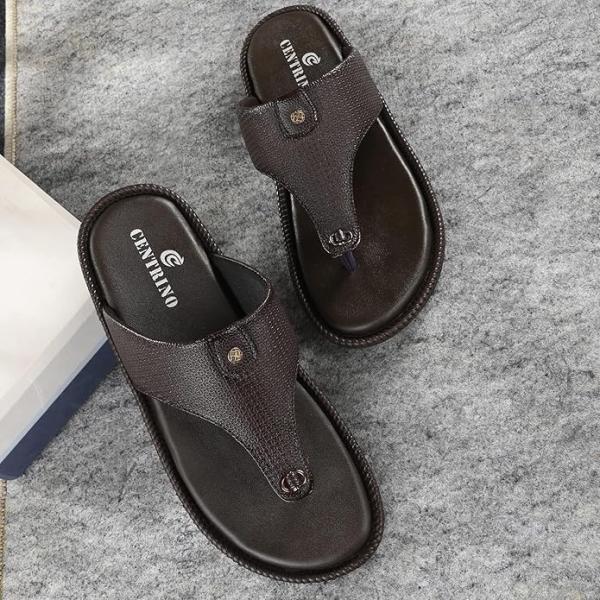 Centrino Men's Flip-Flop Slippers | Luxurious Comfort for Every Step | Slip-On Ease, Classie Design | Perfect for Beach Days, Poolside Lounging, and Casual Wear