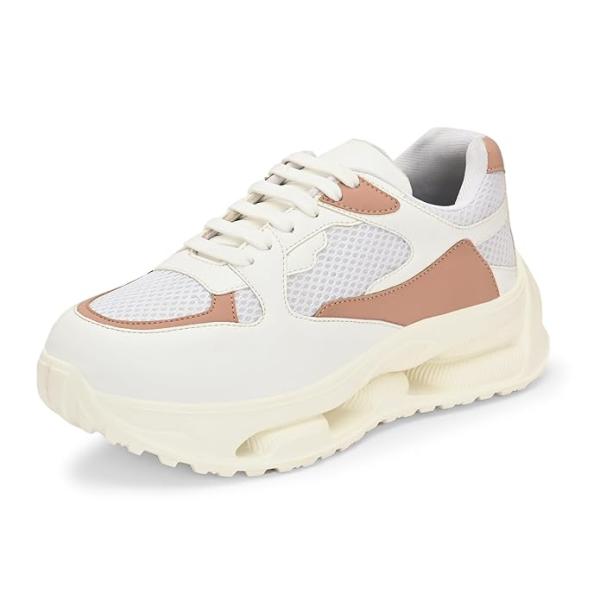Centrino Women Sneaker | Cushioned Insole for Comfort | Stylish Lace-Up Design | Perfect for Casual Outfit for Girl