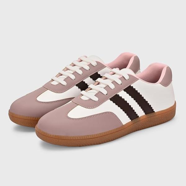 Centrino Women Sneaker | Cushioned Insole for Comfort | Stylish Lace-Up Design | Perfect for Casual Outfit for Girls (9781)