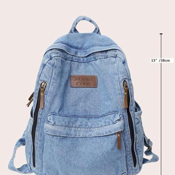 ZAINTO Denim Backpacks for men and women Stylish Outdoor Travel bag