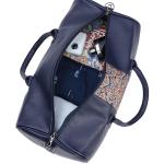 Fur Jaden Eco Friendly Vegan Leather Sustainable and Durable Cabin Duffle Bag 35L Travel Weekender Holiday and Gym Bag (Navy)