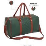 Fur Jaden Vegan Leather Sustainable & Durable Holiday Travel Duffle Bag 30L Storage Weekender Cabin Bag Gym Bag for Men and Women (Green)