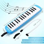 East top 32-Key Melodica, Professional Mouth Melodica Keyboard Organ Melodica Instrument for Adults, Students and Kids, As a gift, Set-Blue
