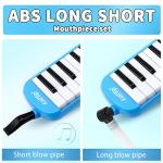 East top 32-Key Melodica, Professional Mouth Melodica Keyboard Organ Melodica Instrument for Adults, Students and Kids, As a gift, Set-Blue