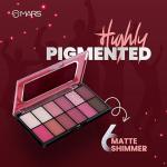 MARS 12 Shades Dance of Joy Eyeshadow Palette | Highly Pigmented and Blendable | Multicolor | Matte and Shimmer Finish 01-Multicolor (13.2g) (Shade-02)