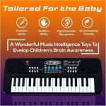 VEBETO Kids Piano with Mic (1 Year Warranty) 37 Keys 8 Rhythms 8 Tones 6 Demos Portable Electronic Keyboard Toy Beginners Educational Songs