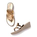Marc Loire Women Round Toe Wedge Heel Sandal for Casual Wear