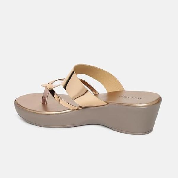 Marc Loire Women Round Toe Wedge Heel Sandal for Casual Wear