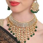 Shining Diva Fashion Latest Stylish Choker Traditional Pearl Kundan Necklace Jewellery Set for Women