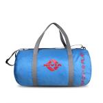NIVIA Enfold-01 Round Bag Polyester, Unisex Gym Bags, Shoulder Bag with Separate Shoes Compartment, Carry Gym Accessories, Sports Kit (Blue,Grey),Capacity-22 litres