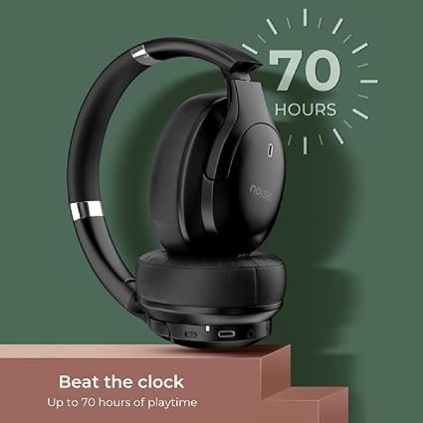 Noise Airwave Max 4 Wireless Over-Ear Headphones with 70H Playtime, ENC, 40mm Driver, Low Latency(up to 40ms)