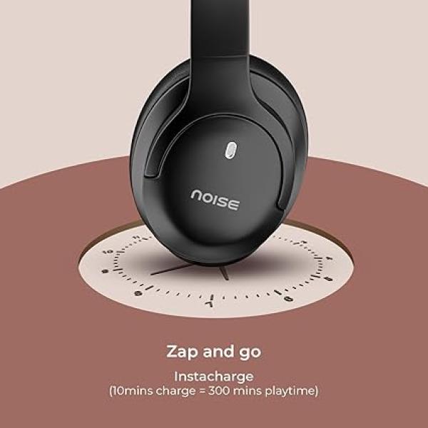 Noise Airwave Max 4 Wireless Over-Ear Headphones with 70H Playtime, ENC, 40mm Driver, Low Latency(up to 40ms)