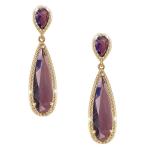 Peora Crystal Studded Gold Plated Dangle Earrings Fashion Wear Stylish Jewellery Gift for Girls & Women