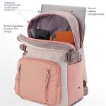 Genie LIT Backpack for Women & Girls with 14" laptop compartment| College bag for Women & Girls| 6 zips with Secret Pocket