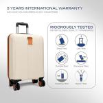 Safari Thorium Royale 8 Wheels 55cm Cabin Trolley Bag Hard Case Carry-on Polycarbonate Luggage, TSA Lock, Wet Pouch Organized Interior, Suitcase for Travel