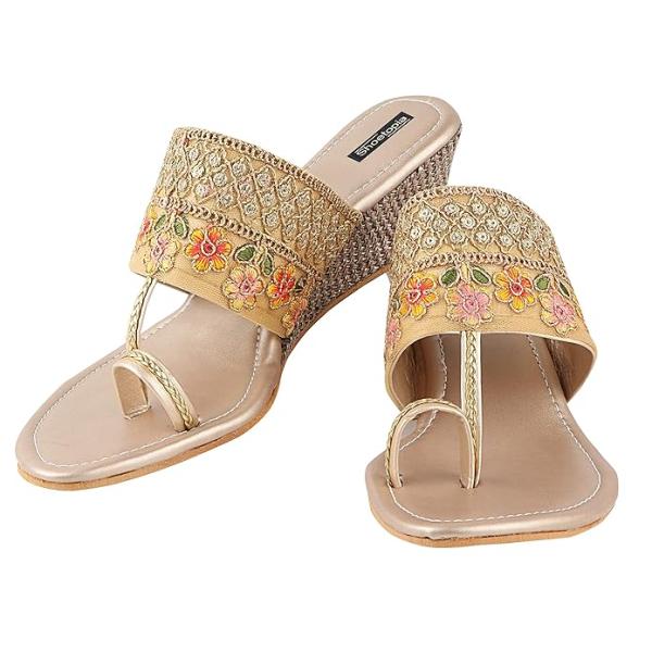 Shoetopia Women's & Girl's Woven Design Wedges Heels