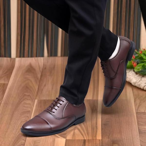 SHOOZ Faux Leather Men's Formal Shoes|Oxford Shoes|Office Shoes for Men