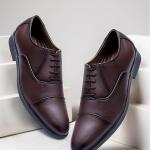SHOOZ Faux Leather Men's Formal Shoes|Oxford Shoes|Office Shoes for Men