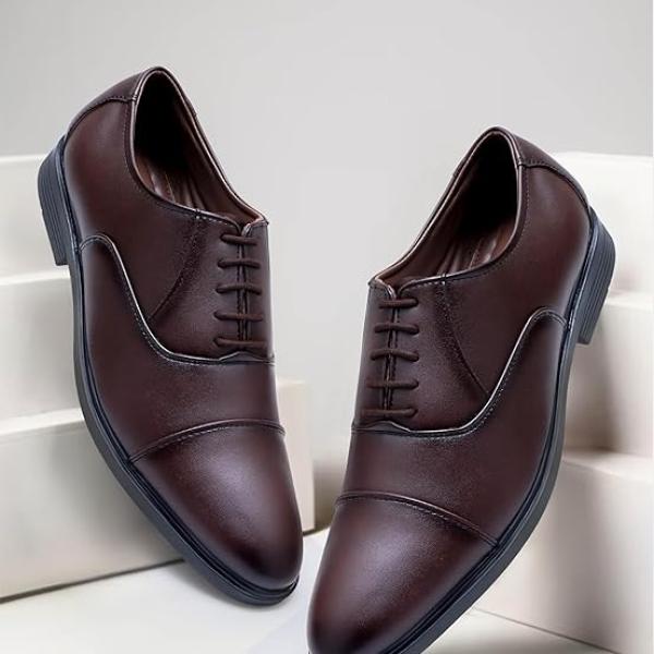 SHOOZ Faux Leather Men's Formal Shoes|Oxford Shoes|Office Shoes for Men