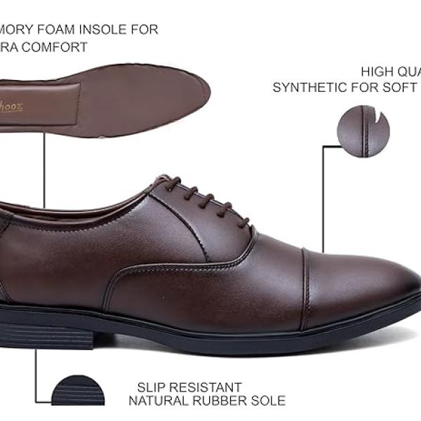 SHOOZ Faux Leather Men's Formal Shoes|Oxford Shoes|Office Shoes for Men