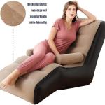 Niralasa Inflatable Lazy Sofa Chair with Air Pump, Foldable Lounge Chair with Armrests, Brown