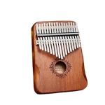Palap Kalimba Thumb 17 Keys Piano with Engraved Notes in Protective EVA Case - Dark Brown
