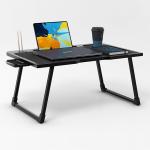 Cubiker Engineered Wood Multipurpose Foldable Laptop Table with Cup Holde