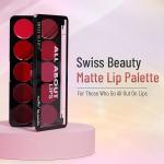 Swiss Beauty All About Lip Palette With 10 Pigmented Colors |Creamy Matte Finish Lip Colors Lipstick |Travel Friendly Lip Palette | Multicolor -01, 12gm