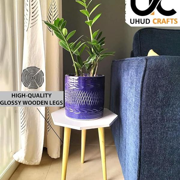 UHUD Crafts Beautiful Antique Wooden Fold-able Side Table