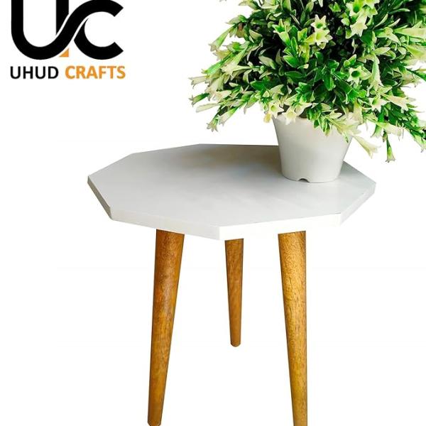UHUD Crafts Beautiful Antique Wooden Fold-able Side Table