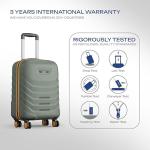 Safari Crescent 8 Wheels 56cm Small Cabin Trolley Bag Hard Case Polycarbonate 360 Degree Wheeling System Luggage