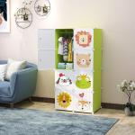 Sunderlook Plastic Wardrobe for Kids Clothes – Collapsible Wardrobe, Cupboard for Kids, Anti-Skid & Non-Slip Foldable Almirah