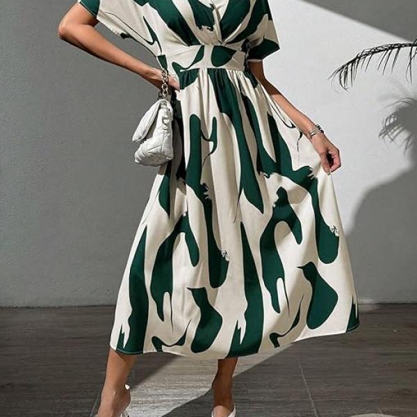 Leriya Fashion Printed Maxi Dress for Women – Trendy Long One Piece Summer Outfit