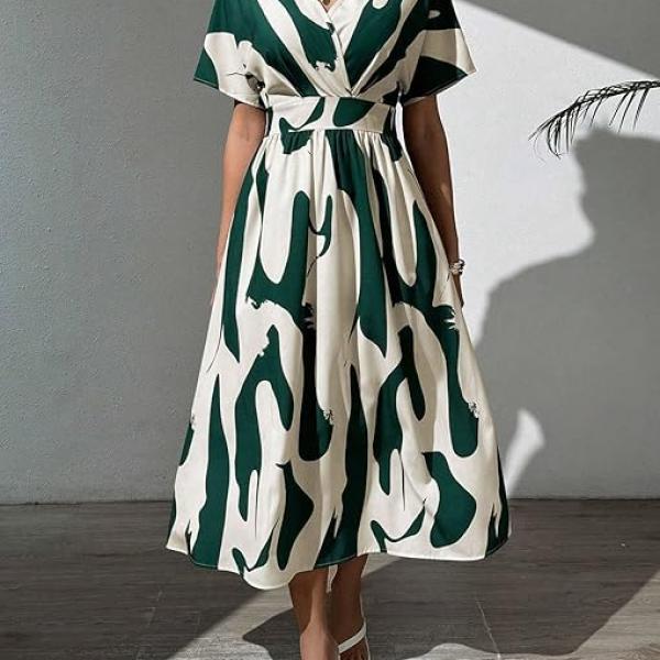 Leriya Fashion Printed Maxi Dress for Women – Trendy Long One Piece Summer Outfit