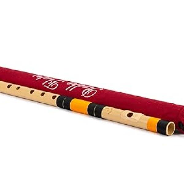 Radhe Flutes | PVC Fiber | C Natural | Right Handed | With Velvet Cover | Black & Orange Threads